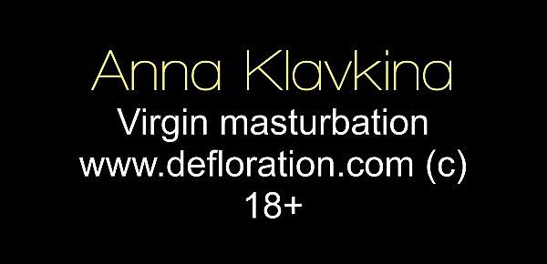  Real virgin teen Anna Klavkina masturbates..